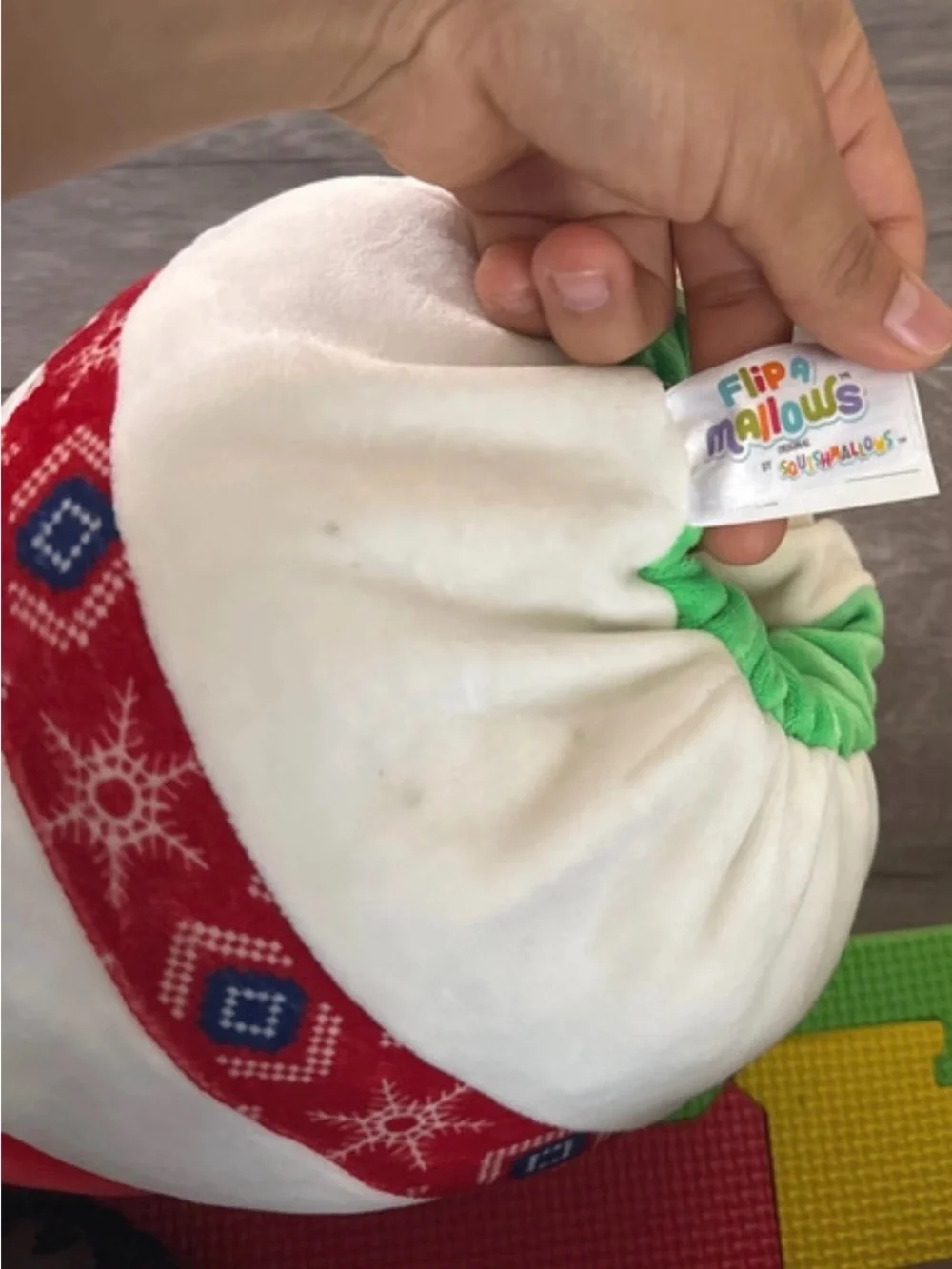 Squishmallows Plush Snowman Hat in Red and White